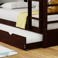 thumbnail image 5 of Plana Solid Wood Twin Over Twin Bunk Bed and Trundle in Espresso, 5 of 8
