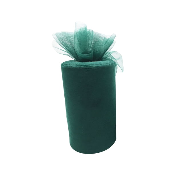 Matsuzay Poliéster Color Disponible Rollo Tul Amplia gama de usos para bodas DIY Esenciales para bodas Tela de costura y artesanía verde malaquita