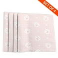 thumbnail image 4 of DouZhe Polyester Placemats Set of 4, Cute Cat Pink Paws Footprint Pattern Heat Resistant Place Mats for Dining Table, 12" x 18", 4 of 7