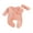 Orange, variant on Infant Baby Girl Spring Fall Rompers 0 3 6 12 Months Solid Color Frills Crew Neck Long Sleeve Baby Jumpsuits