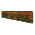 thumbnail image 4 of Hunting Lodge Sign, Welcome Peaceful Hideaway for Good Friends Sign, Custom Name Man Cave Aluminum Decor - 4x18 inches, 4 of 4