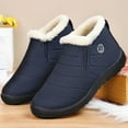 thumbnail image 3 of Winter Ankle Boots for Women Men Waterproof Anti-Slip Comfy Round Toe Fuzzy Warm Slip on Snow Booties, 3 of 5