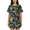 thumbnail image 1 of Fotbe Watercolor Floral Conjunto de Pijama Estampado para Mujer, 2 Piezas, Ropa de Dormir con Camiseta de Manga Corta y Shorts Suaves-3X-Large, 1 of 6