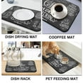 thumbnail image 4 of Chalkboard Design Coffee Maker Mat Diatom Mud Made, Absorbent, Waterproof - Safeguard Countertops From Spills & Stains, 19.5x12in, 4 of 7