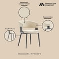 thumbnail image 4 of Luce Sand Textured Leatherette Dining Chair with Metal Legs - Set of 2, 4 of 9