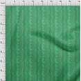 thumbnail image 4 of oneOone Cotton Jersey Green Fabric African Wavy Stripes Dress Material Fabric Print Fabric By The Yard 58 Inch Wide, 4 of 4