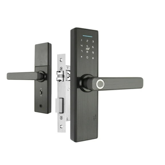 Electronic Door Lock With Tuya APP Remotely / Biometric Fingerprint /Smart Card / Password /Key ,Integrated Smart Home