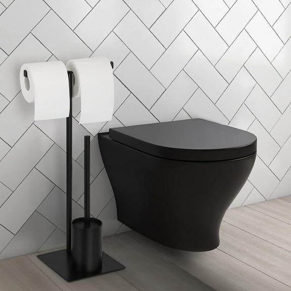 Toilet Paper Holder Stand, Bathroom Toilet Paper Roll Holder Stand with Reserve