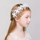 thumbnail image 1 of Diadema blanca de princesa, banda para el pelo de flores, vestido de pelo de comunión de cristal, accesorios nupciales para el cabello de boda con diamantes de imitación para niñas de flores Zefei Wu  9024735036043, 1 of 4