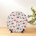 thumbnail image 6 of Kdxio Vintage Christmas Reindeer Bone China Decorative Plate Ceramic Decorative Plate for Home Office Wall Stand Decorative Plates for Home Bedroom-8in, 6 of 6