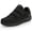 Black, variant on Wide Width Walking Sneakers for Men and Women Lightweight Comfort Shoes With Adjustable Fit