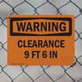 thumbnail image 5 of (2 Pack) Clearance 9 Ft 6 In OSHA Warning Sign 24 Inch X 18 Inch Indoor / Outdoor Rust-Free Aluminum Metal Signs for Workplace, Workshop, and Construction Site, Made in the USA, 5 of 8
