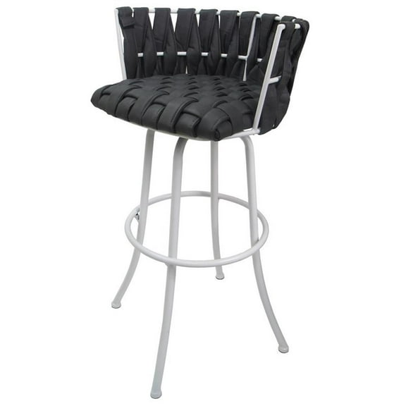Metalona 30" Metal Bar Stool - Grey - White