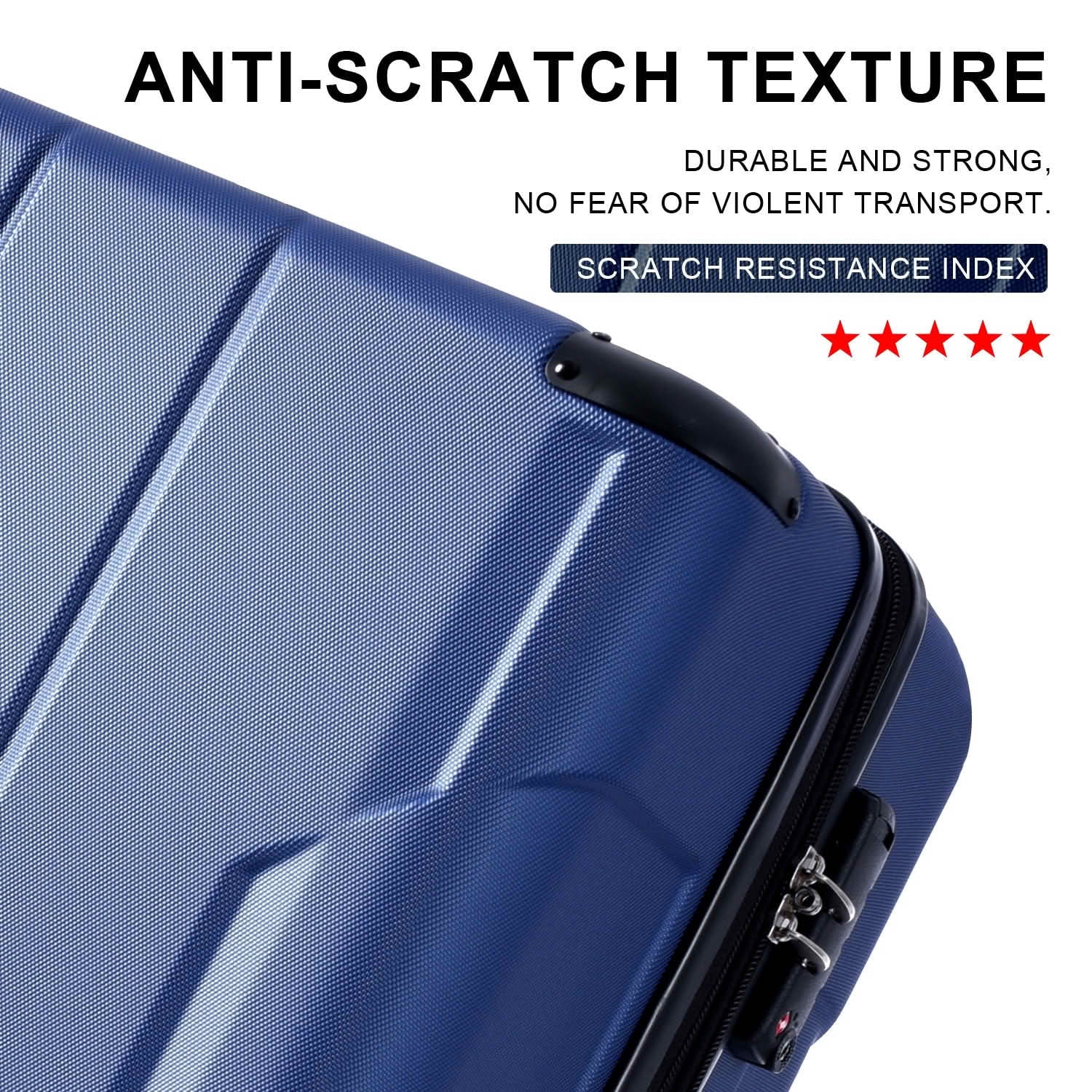 MAYEERTY 2 Piece 20+28Inch Expandable Hardshell Luggage Set, ABS Suitcases with Spinner Wheels, TSA Lock for Short and Long Distance Trave