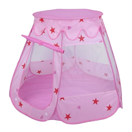 Deluxe Castle (Kids Play Tents, Indoor/Outdoor Folding Deluxe Pop-Up Hexagon Princess Castle Play Tent, 43.3 x 43.3 x)