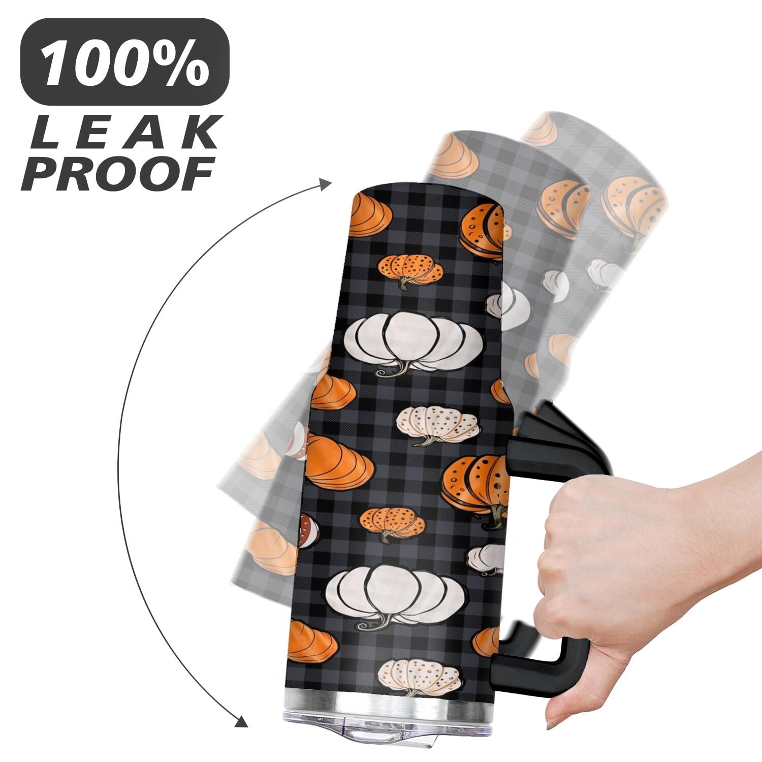 40 OZ Happy Halloween Cup with Handle Vacuum Insulated Tumbler Gift for Birthday Christmas Halloween