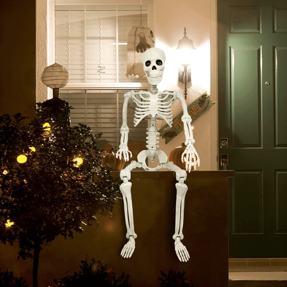 3 FT Posable Skeleton Decoration with Movable Joints for Halloween Party