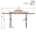Ainfox 8' x 4' 2Tier Grill Gazebo Canopy BBQ Outdoor Patio Shelter