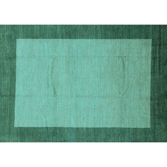 Ahgly Company Indoor Rectangle Abstract Light Blue Modern Area Rugs, 5' x 7'