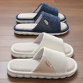 thumbnail image 4 of New Home Linen Slippers Women Men Summer Indoor Open Toe Slippers Men Couples Flip Flops Bedroom Breathable Non Slip Slides tzw, 4 of 7