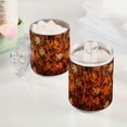 thumbnail image 2 of Yayeee 2 Pack Qtip Holder Dispenser for Bathroom with Lid Cotton Swab Canister, Fall Pattern, 2 of 6