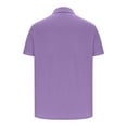 thumbnail image 5 of USNSM Mens Linen Shirts Short Sleeve Lapel Button Down Shirts Wrinkle Free Casual Vacation Beach Summer Tops Purple M, 5 of 6