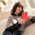 thumbnail image 7 of I-HONVA for iPhone 16e Case,[With 2 Pack Screen Protector] Stripe Shockproof 3-Layer Full Body Protection Rugged Heavy Duty High Impact Hard Cover Case for iPhone 16e 6.1-inch 2025,Red/Black, 7 of 7