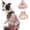 Pink, variant on HQREA Floral Dog Dresses for Large Dogs Girls Valentine Outfits Princess Skirts Bowknot Summer Clothes for Holiday Birthday