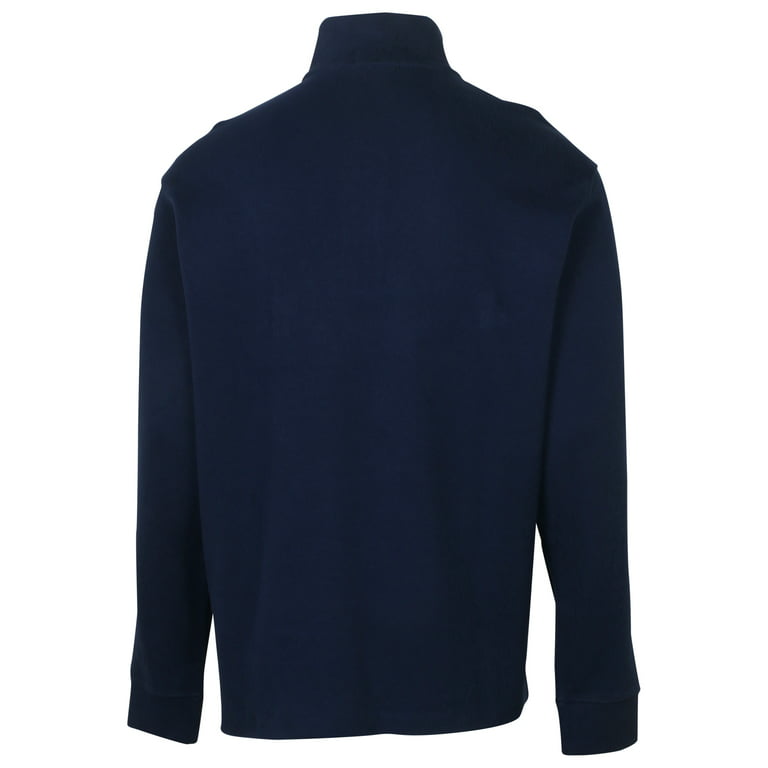 Polo RL Men's Big And Tall Half Zip Mockneck Sweatshirt (3XB,  Navy/Burgundy) 