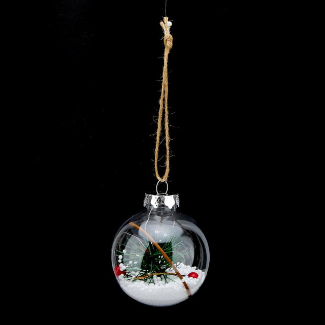 Bola de decoración navideña, 6 piezas/juego de bolas de Navidad transparentes, bola de Navidad, bola de Navidad adaptada para la perfección