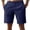 Navy, variant on Cotton Linen Shorts for Men Summer Casual Lightweight Wide Straight Leg Relaxed Fit Beach Shorts with Pockets