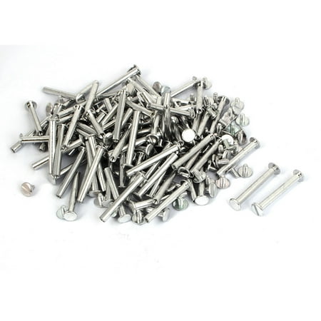 Factory Team Aluminum Screw Uxcell M5x40mm Photo Albums Scrapbook Aluminum Binding Screw Post Silver Tone (100-pack) ()