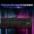 thumbnail image 4 of FlyFlise biojee Filaire 87 Touches Mécanique Gaming Keyboard Rétroéclairé Arc-en-Ciel Keyboard pour Windows PC Portable pour, 4 of 7