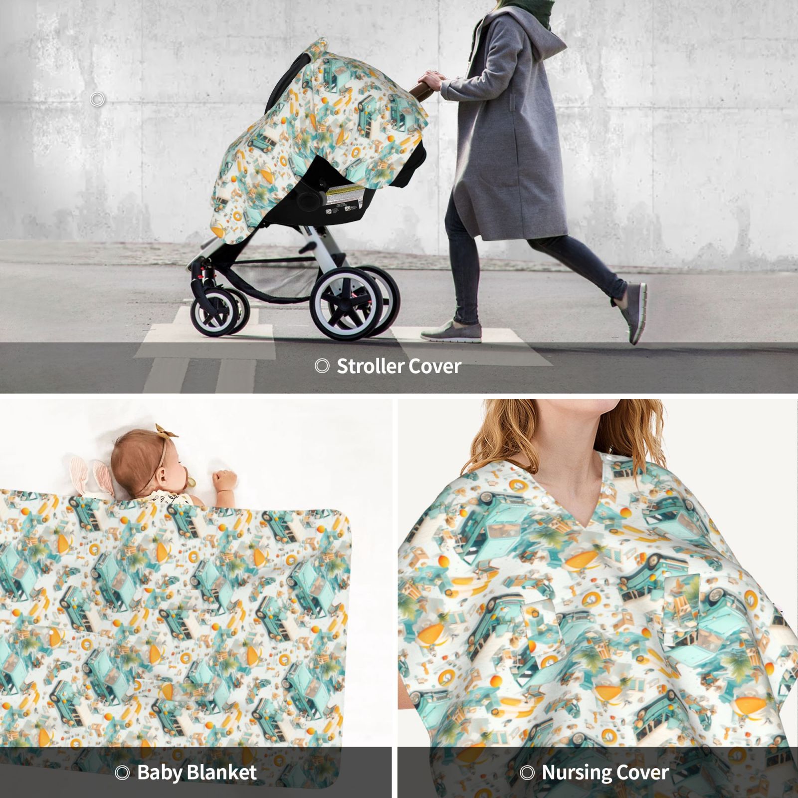 Car Seat Cover Baby - travel SUV RV camping Breathable Infant Car Seat Cover for Baby Carseat, Lightweight Comfort Baby Essentials Must Haves Newborn Stuff for Girl Boy
