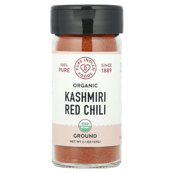 Pure Indian Foods Organic Kashmiri Red Chili, Ground, 2.1 oz (59 g)