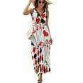 thumbnail image 2 of CASINO NIGHTS RED HEARTS FLUSH Sleeveless Dress Dresses Women Summer Evening Dresses Ladies Bohemia Long Dresses, 2 of 9