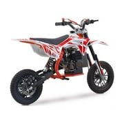 MotoTec Villain 52cc 2-Stroke Kids Gas Dirt Bike Red