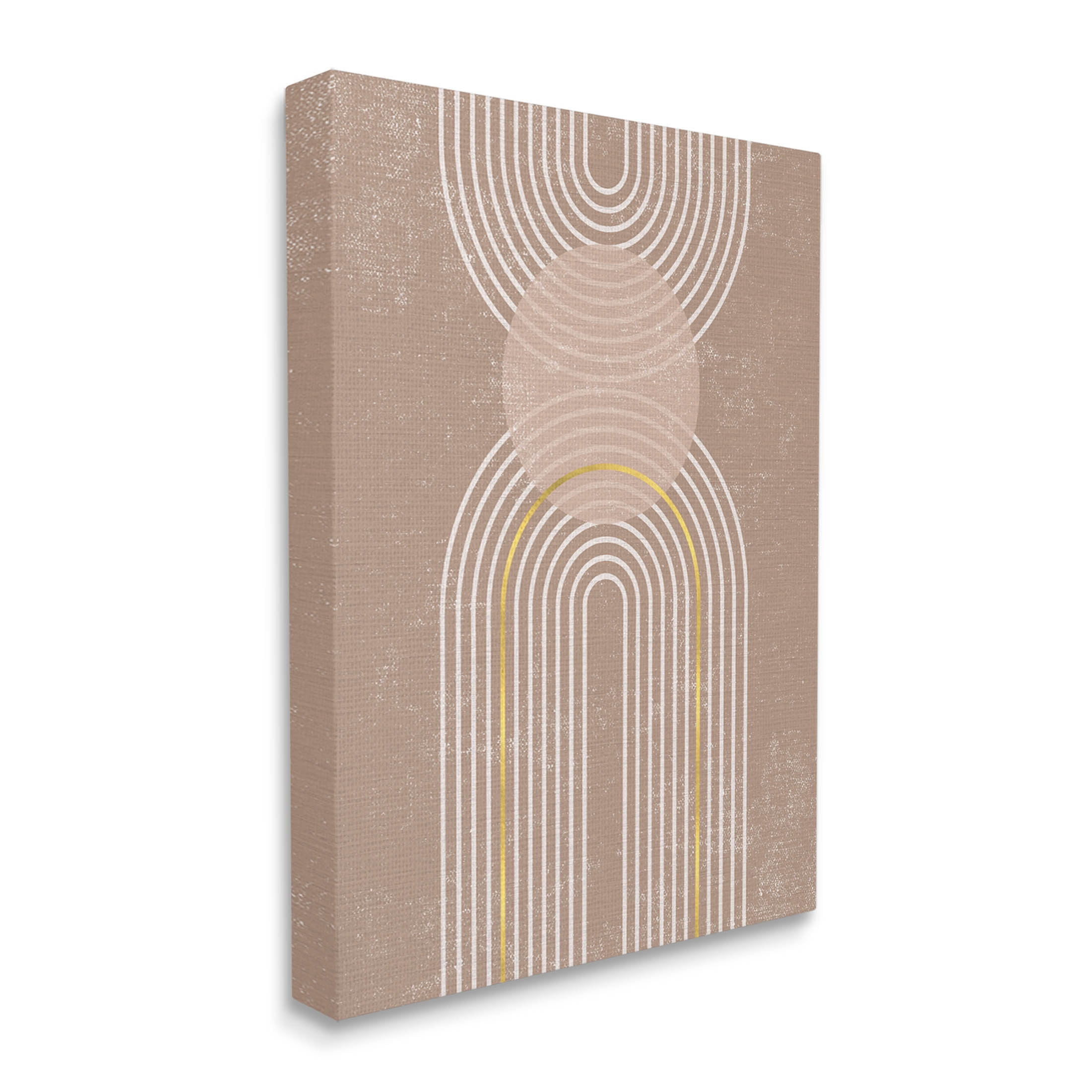 Stupell Industries Striped Arch Shapes Geometric Graphic Art Gallery Wrapped Canvas Print Wall Art, Design by Caroline Alfreds