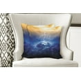 thumbnail image 4 of Ambesonne Nature Throw Pillow Cover 2 Pack, Big Bolt Hits Planet, 18", Yellow Blue, 4 of 6