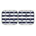thumbnail image 7 of Bingfone Anchors Print 2-Piece Sun Shade Front Windshield - Foldable Car Front Window Sunshades For Most Sedans Suv Truck - Small, 7 of 7