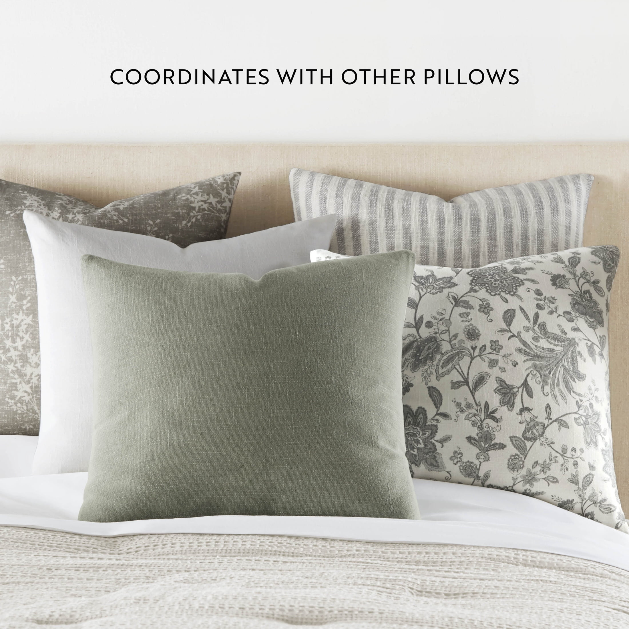 2-Pack Cotton Slub Decor Throw Pillows in Jacobean by Comfort Canopy