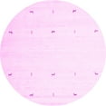 thumbnail image 1 of Ahgly Company Indoor Round Solid Pink Modern Area Rugs, 7' Round, 1 of 4