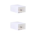 thumbnail image 3 of bedienty Flip Storage Clear Drawer Shoe Box Organiser Stackable Foldable Home Organizer whit 2Set, 3 of 6