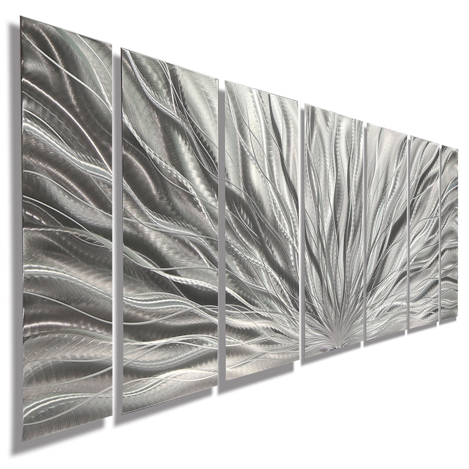 Statements2000 Abstract 3D Metal Wall Art Sculpture Silver Painting Jon Allen 