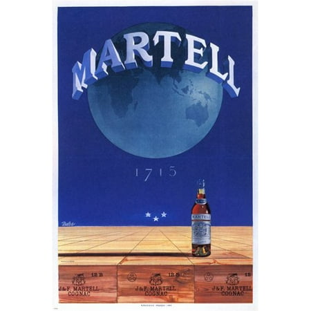 Martell Vsop Cognac - Martell Cognac Vintage Ad Poster France 1955 24X36 Collectors Excellent