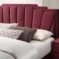 thumbnail image 2 of Furniture of America Glanz Glam Fabric Tufted King Bed in Red, 2 of 6
