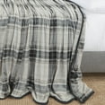 thumbnail image 2 of Clara Clark Ultra Plush Heavy Thick Raschel Imitation Mink Bed Blanket, 82 x 102, Gray Plaid, 2 of 5