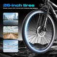 thumbnail image 2 of Xathquia Electric Bike for Adults, 26*2.0 Fat Tire E-Mountain Bicycle,Peak 1500W Motor 48V 15Ah 7-Speed Ebike with Rear Rack, 2 of 8