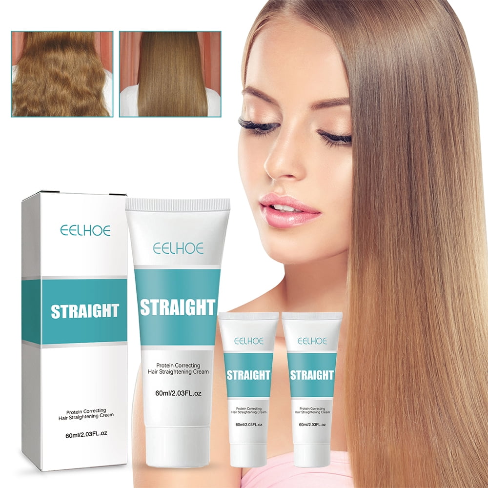 Hair Straightener Cream permanent Protein Correcting Hair Straightening Cream With Comb Straight