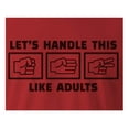 thumbnail image 2 of 9 Crowns Tees Rock Paper Scissors Funny Sarcastic T-Shirt (Handle Unisex Red, 2XL), 2 of 2